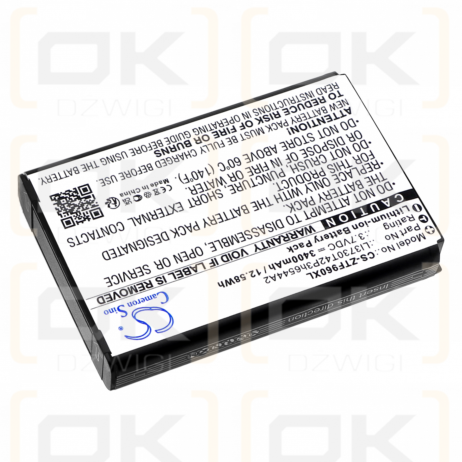 T-Mobile Sonic 2.0 4G LTE / LI3730T42P3h6544A2 3400mAh Li-ion 3.7V (Cameron Sino)