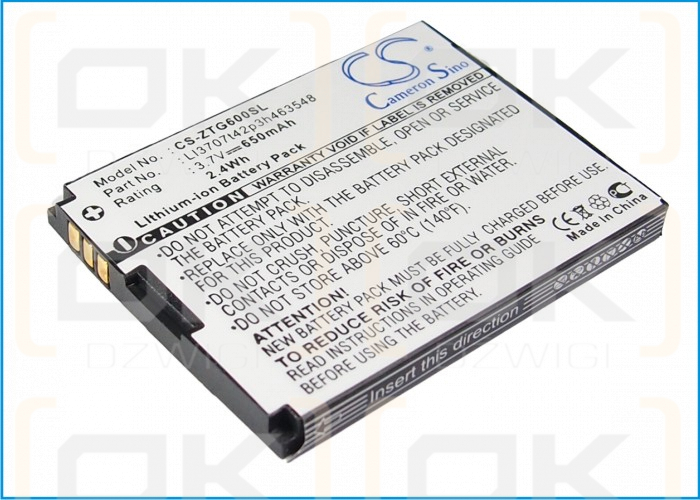 ZTE G6 / LI3707T42H3h463548 650mAh Li-ion 3.7V (Cameron Sino)