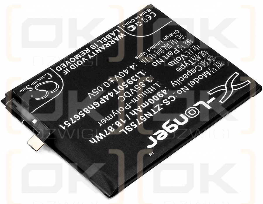 Nubia NX575J / Li3950T44P6h856751 4900mAh Li-Polímero 3.85V (Cameron Sino)