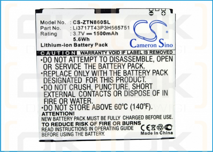 Bateria zamienna do BoostMobile 4G 5.0MP / Li3717T43P3H565751 1500 mAh Li-ion 3.7 V (Cameron Sino)