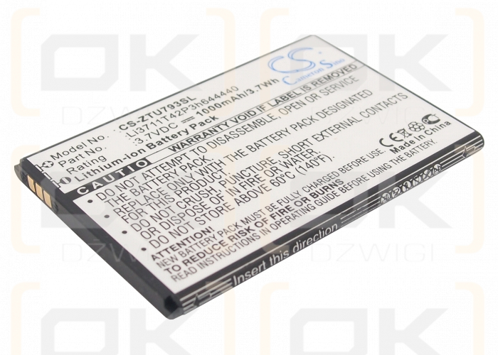 ZTE U793 / Li3711T42P3h644440 1000mAh Li-ion 3.7V (Cameron Sino)