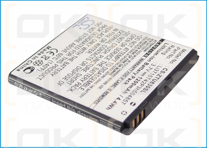 ZTE Blade C2 Plus / Li3715T42P3h504857 1200mAh Li-ion 3.7V (Cameron Sino)