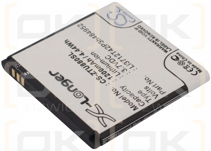 ZTE V880 S2 / Li3712T42P3h484952 1200mAh Li-ion 3.7V (Cameron Sino)