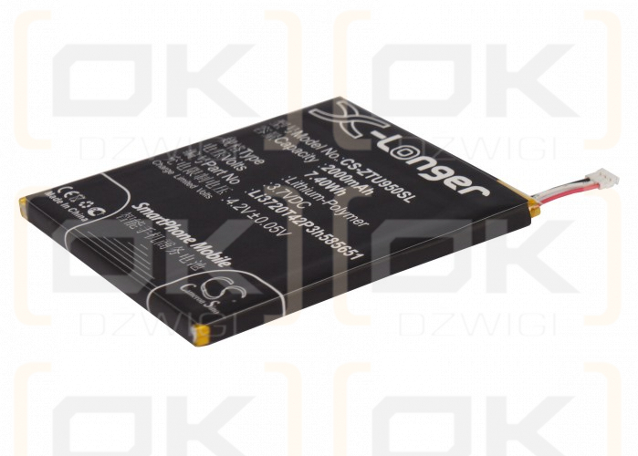 ZTE Blade Super / Li3720T42P3h585651 2000mAh Li-Polímero 3.7V (Cameron Sino)