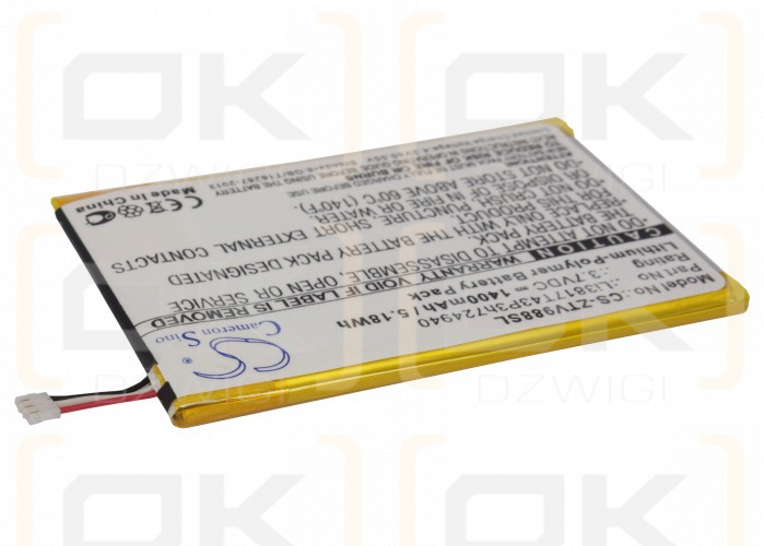 ZTE NTZEZ753G3P5P / Li3817T43P3h724940 1400 mAh Li-Polymer 3.7 V (Cameron Sino)