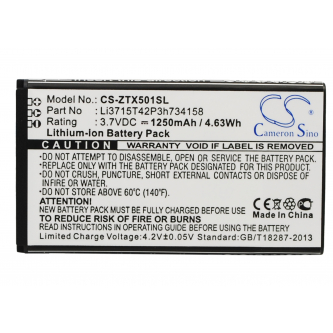 ZTE Score M / Li3715T42P3h734158 1250 mAh Li-Ion 3,7 V (Cameron Sino)