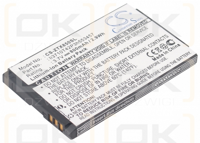 T-Mobile Zest / Li3710T42P3h553457 800mAh Li-ion 3.7V (Cameron Sino)