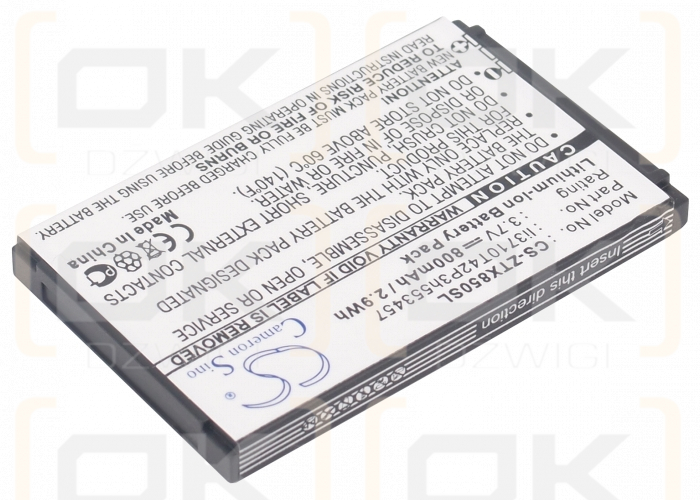 T-Mobile Zest / Li3710T42P3h553457 800mAh Li-ion 3.7V (Cameron Sino)