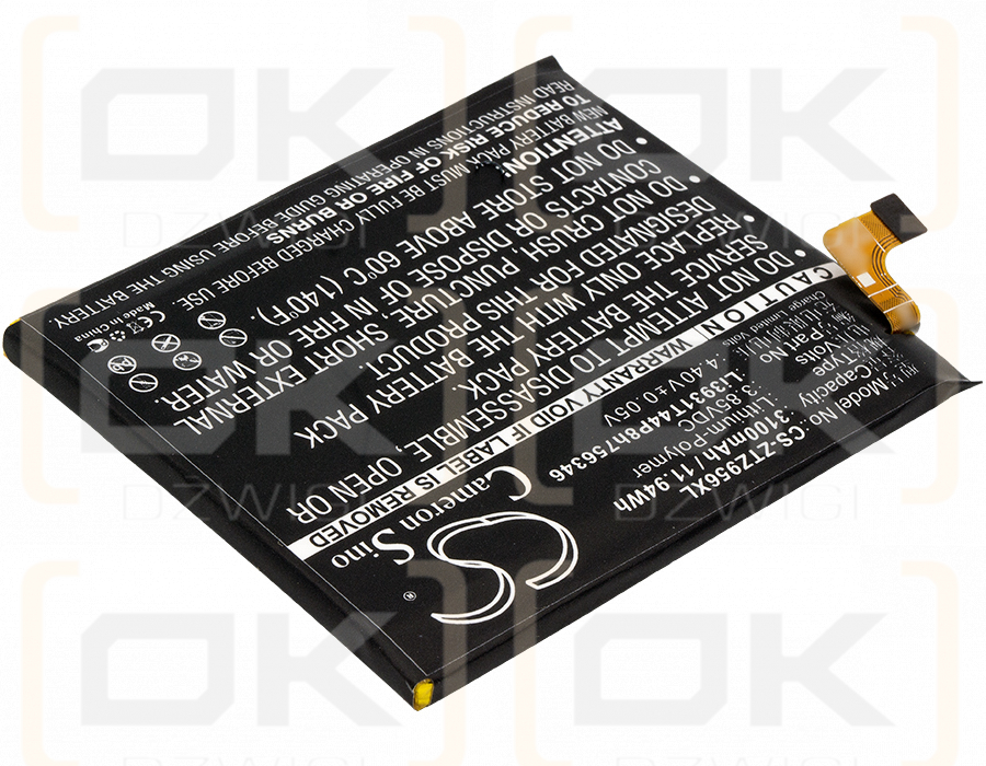 ZTE Z971 / Li3931T44P8h756346 3100mAh Li-Polímero 3.85V (Cameron Sino)