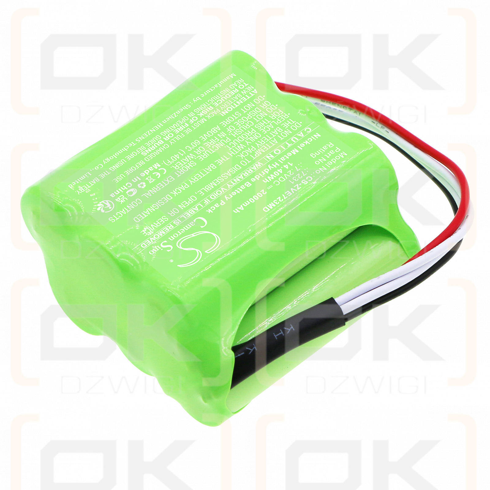 Zevex EnteraLite / 7231 2000mAh Ni-MH 7.2V (Cameron Sino)