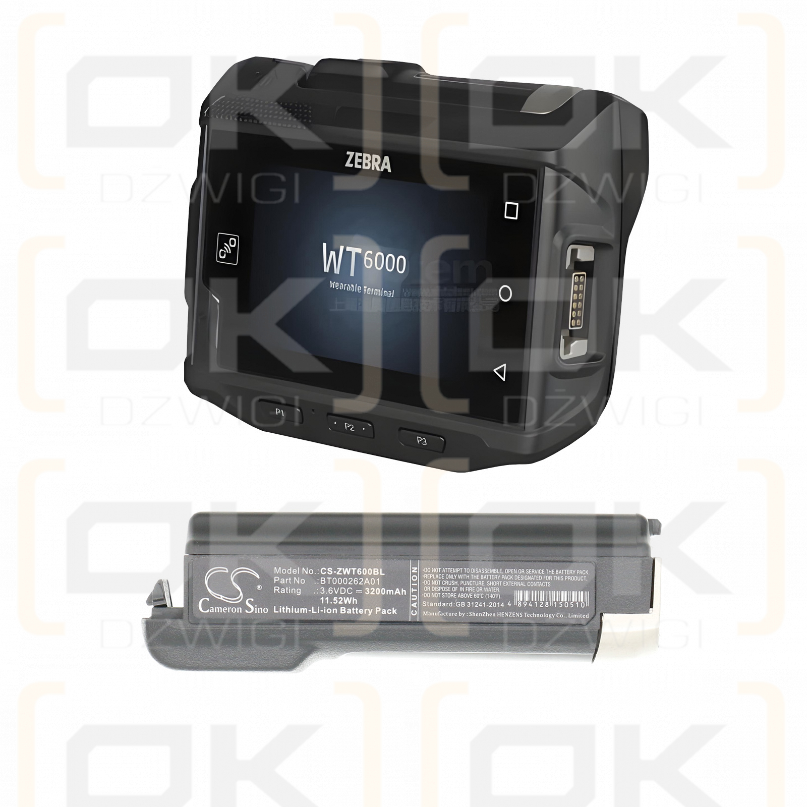 Zebra RS6000 / BT000262A01 3200mAh Li-ion 3.6V (Cameron Sino)