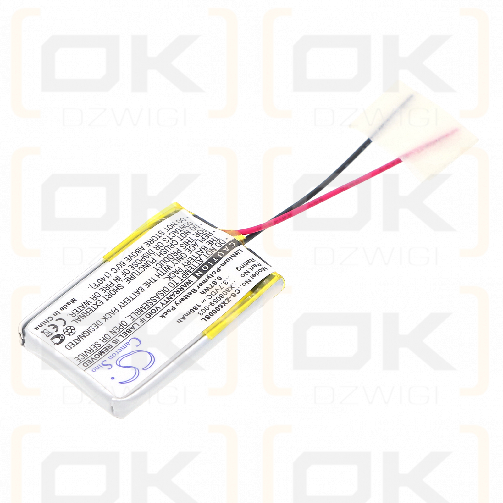 Microsoft LifeChat ZX-6000 / X808059-003 180 mAh Li-Polymer 3,7 V (Cameron Sino)