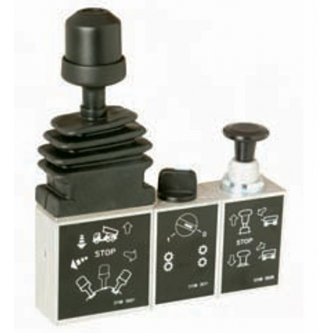 Tipper pneumatic joystick + PTO engagement key + hydroboard switch, G1/8" side connections