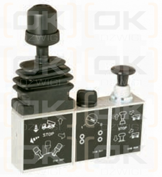 Tipper pneumatic joystick + PTO engagement key + hydroboard switch, G1/8" side connections