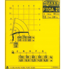 Схема наклейки Fassi F110A.21