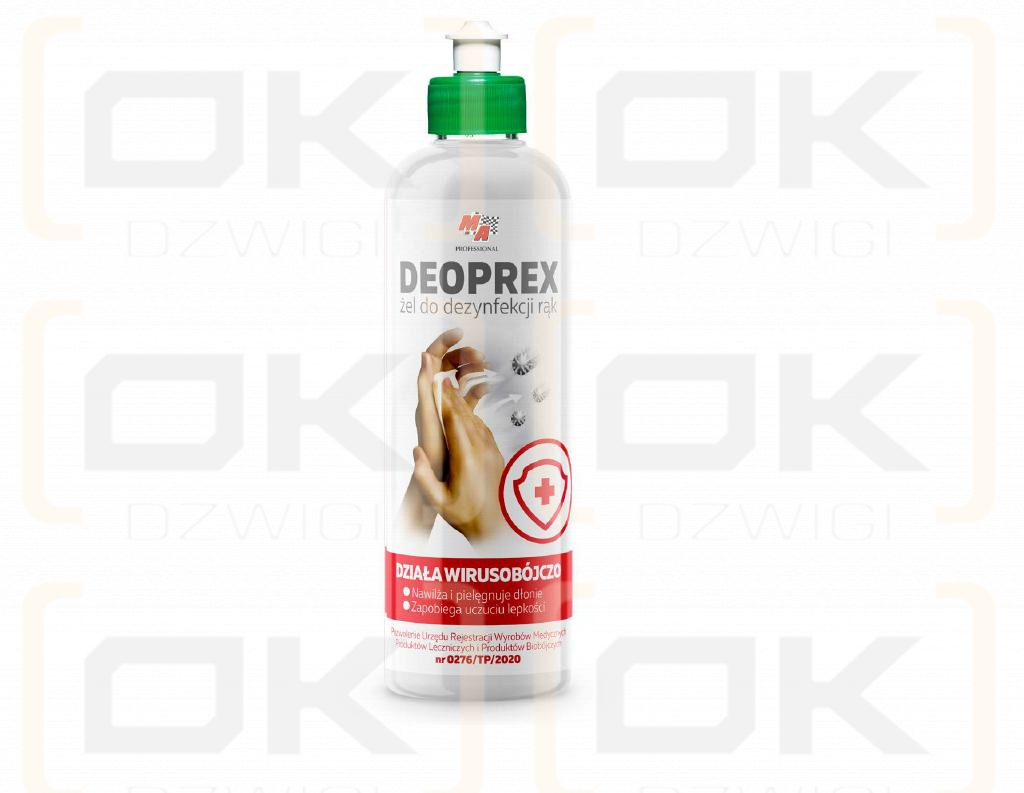 Wirusobójczy żel do higienicznej dezynfekcji rąk 400ml z korkiem typu push-pull