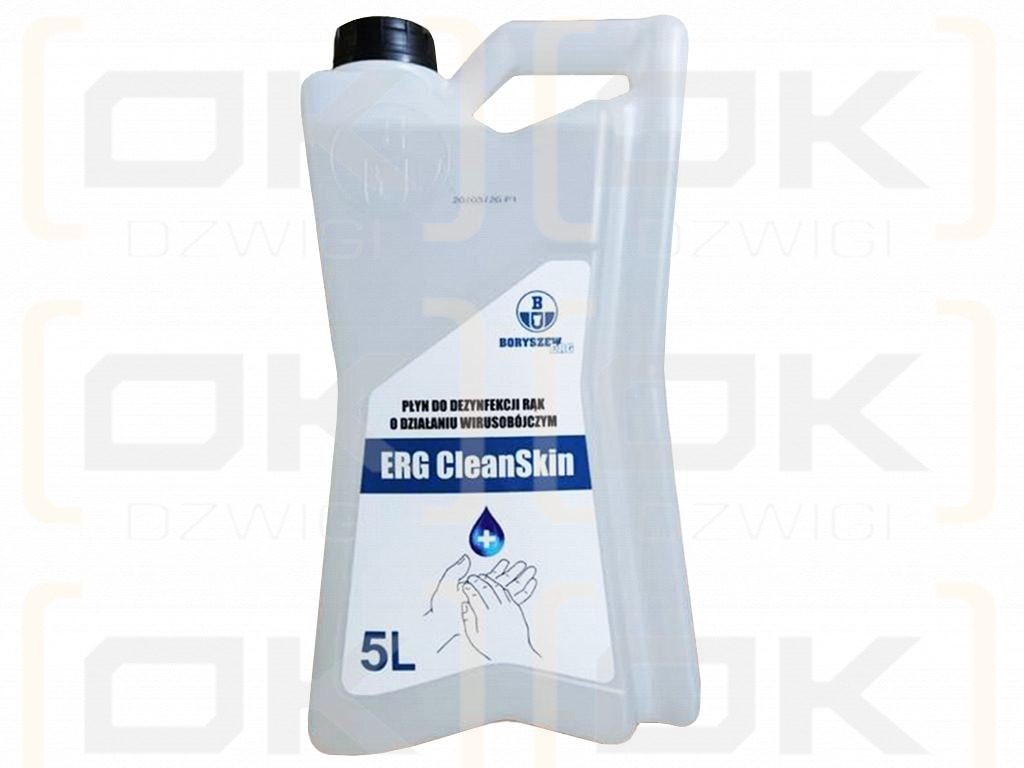 Płyn do dezynfekcji rąk o działaniu wirusobójczym przeznaczony do higienicznej i chirurgicznej dezynfekcji rąk oraz powierzchni 5l ERG CleanSkin