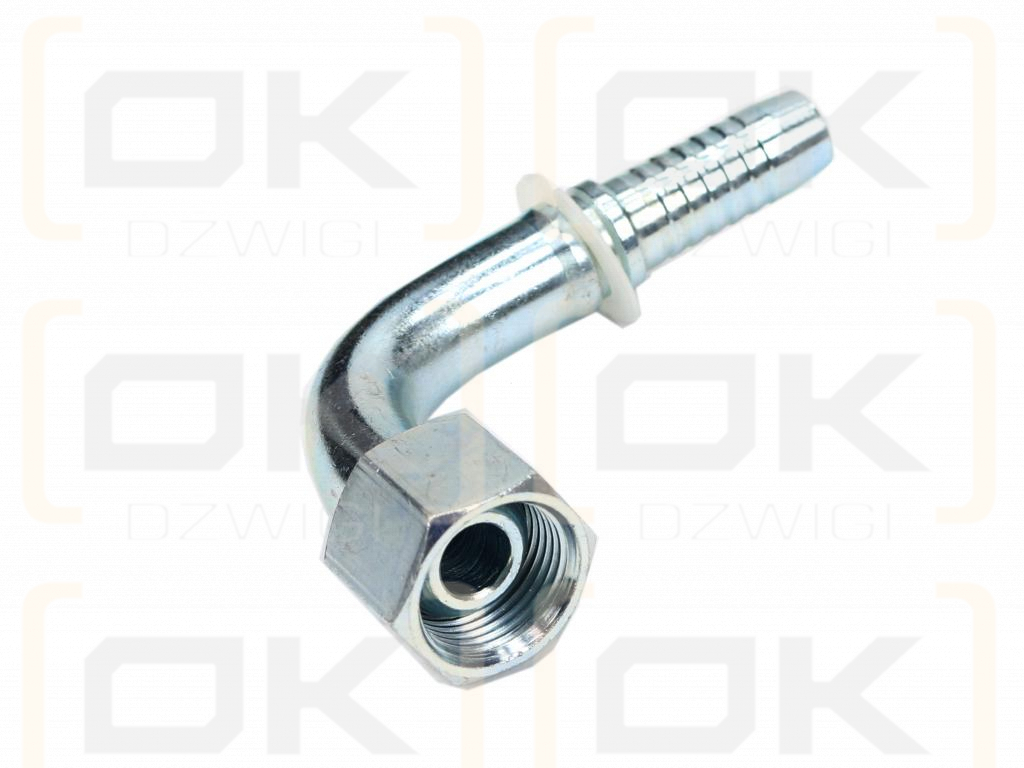 Zakucie hydrauliczne kątowe 90 DKM DN12-M20x1.5 WNP stożek kulisty