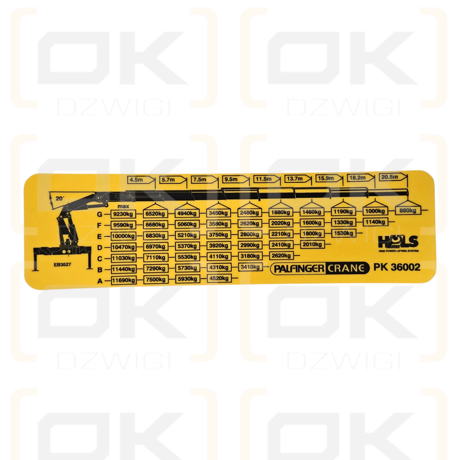 Naklejka Palfinger PK36002A-G