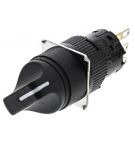 Rotary switch, 2 positions ON / OFF 1 A, 240 V, 16mm