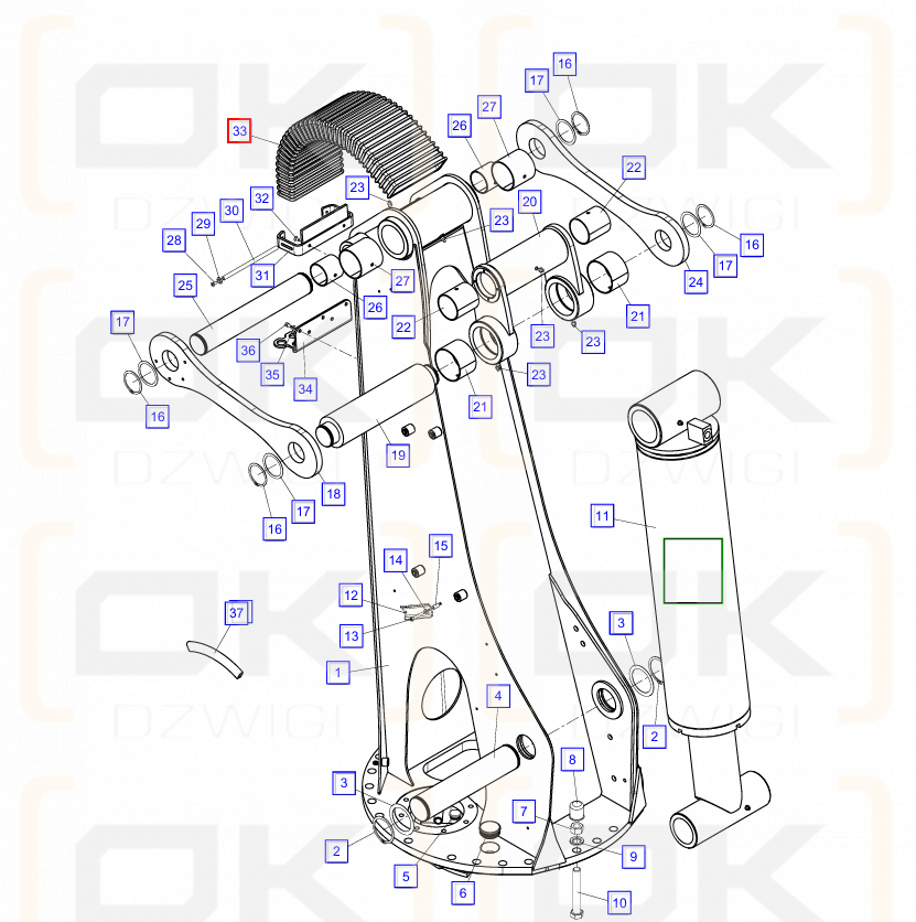 Funda para manguera Palfinger