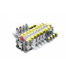 Rozdzielacz 8 sekcji. 100 litrów pod przyczepy leśne. 4 sekcje sterowane niskim ciśnieniem. 4 sekcje elektyczne