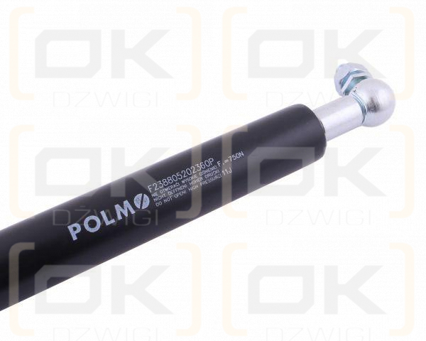 Siłownik szyby przedniej L max. 564mm F238805202360P FENDT POLMO
