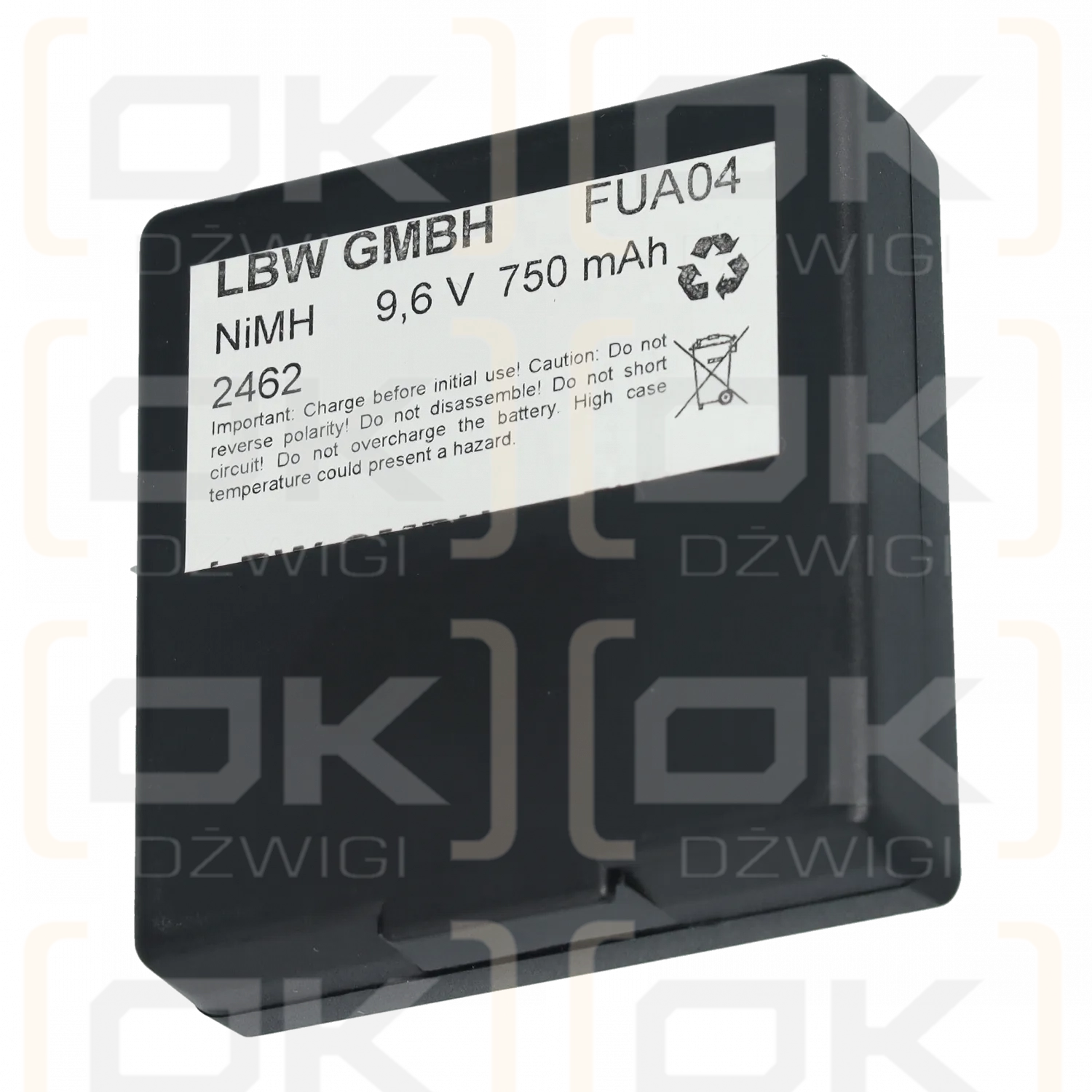 Hetronic Nova Ergo 9.6VDC 750mAh battery