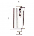 Filterpatrone fi25 h = 136mm d37 / 60