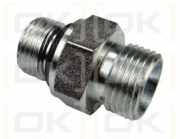 Złącze hydrauliczne proste BB G3/8-18x1.5 z uszczelnieniem (G3/8X18)