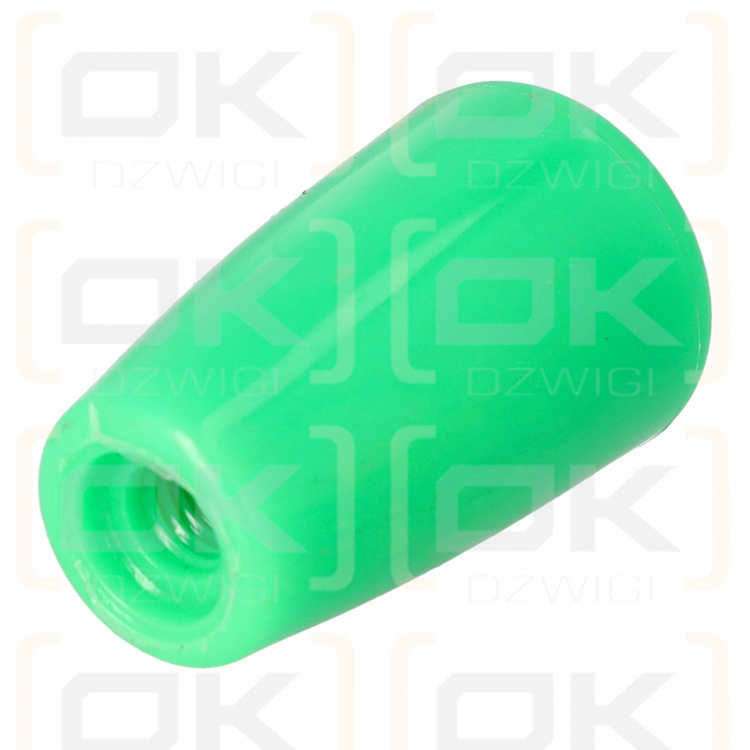 Gałka z gwintem zielona M8 fi26mm dł42mm