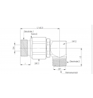 Swivel Krüger M27x2.0 M22x1.5 - 15L