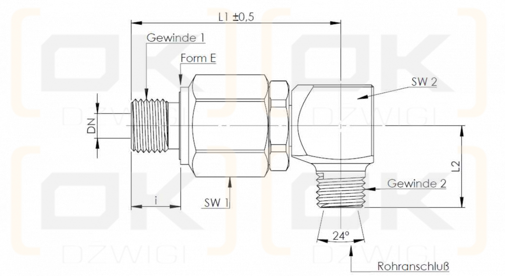 Вертлюг Krüger AG 1/4 "M16x1,5 - 8S