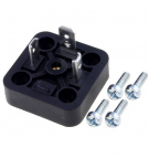 Male connector of DIN 3pin plug with central thread