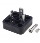 Male connector of DIN 3pin plug without thread