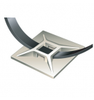 Uchwyt samoprzylepny; poliamid; UL94V-2; naturalny; W:4,5mm