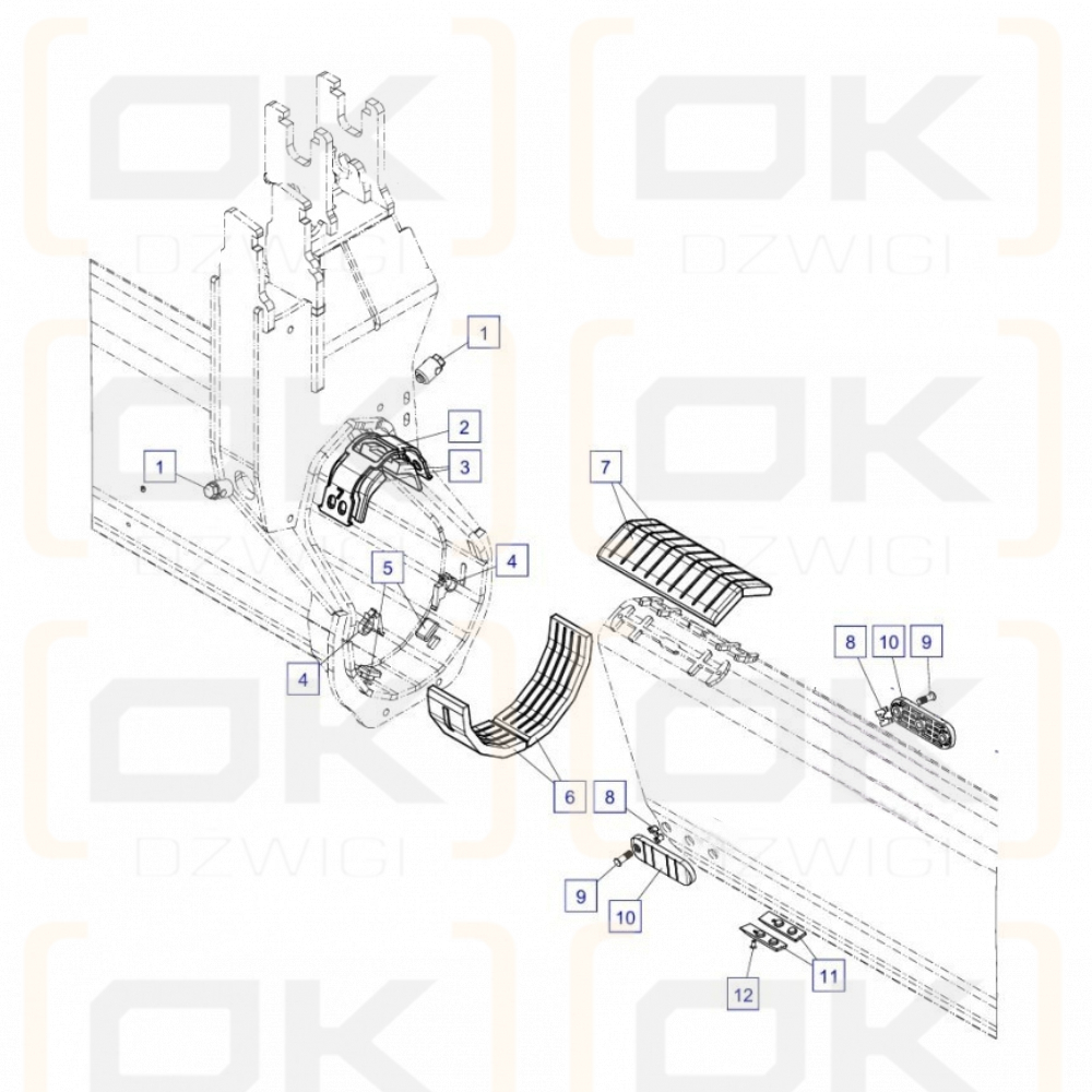 Palfinger 220x61x15 slide out slide