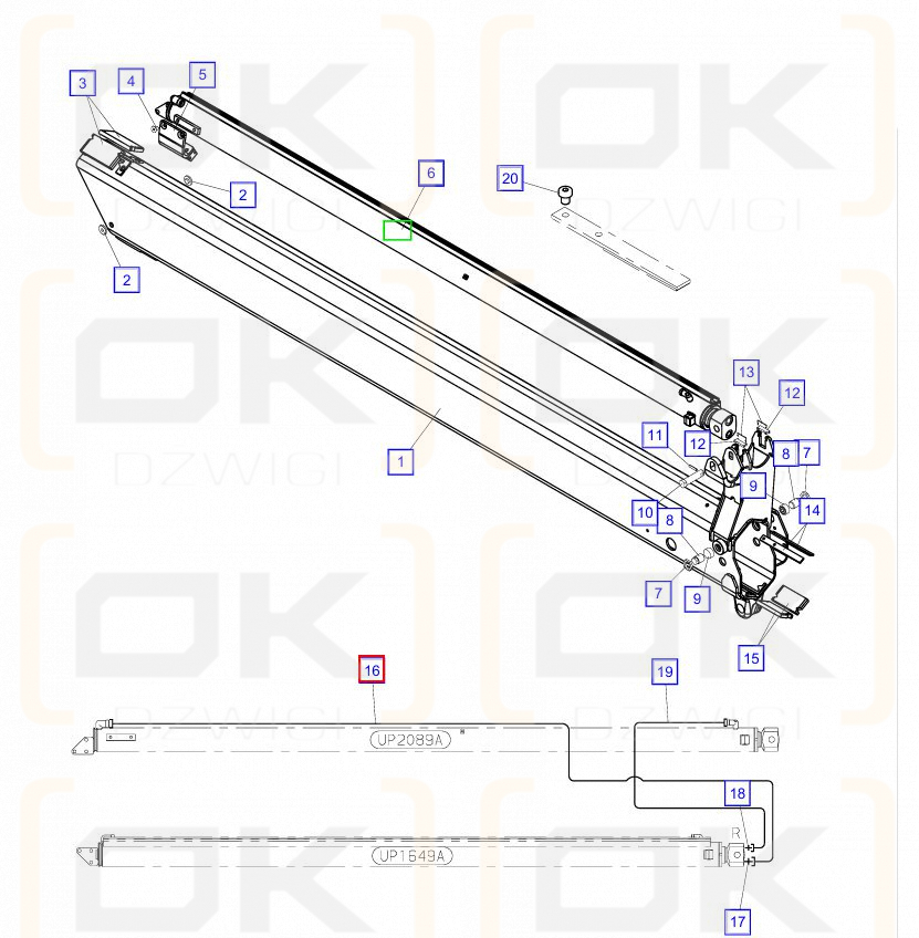 Rurka hydrauliczna Palfinger D16
