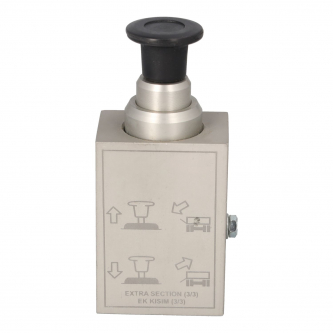 Pneumatic joystick (mushroom) for hydraulic sideboards, tippers G1/8'' lower connections