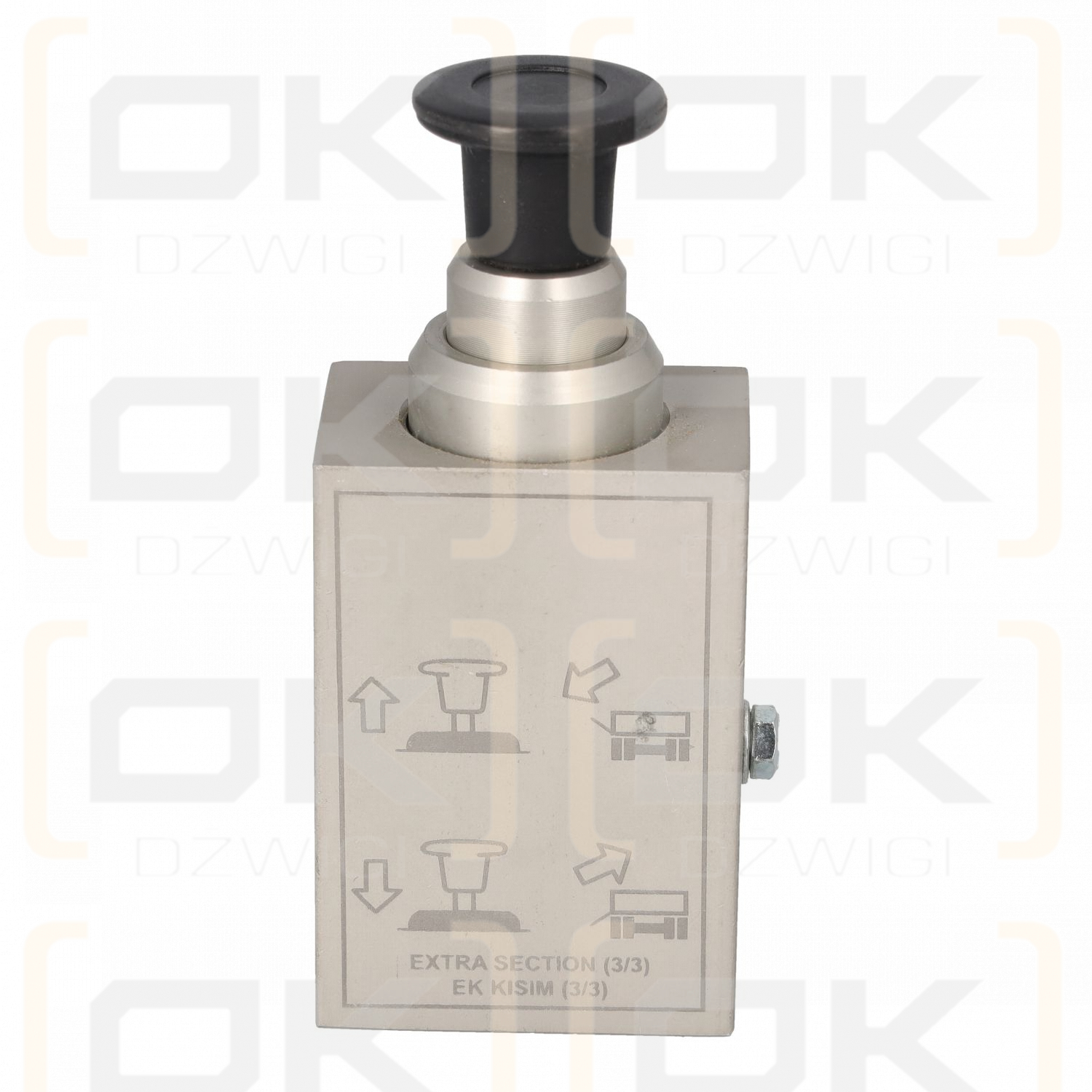 Pneumatic joystick (mushroom) for hydraulic sideboards, tippers G1/8'' lower connections