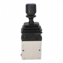 Pneumatic joystick for hooklift, skip loader, tipper BI G1/8" lower connections