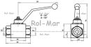Zawór kulowy hydrauliczny dwudrożny 25 MPA 1/4