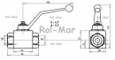 Zawór kulowy hydrauliczny dwudrożny 25 MPA 3/4