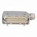 WEIDMÜLLER HDC Winkelstecker; Stecker + Buchse; HE; PIN: 24; 16A; 500V; 24+PE; HDC-KIT-HE 24.130