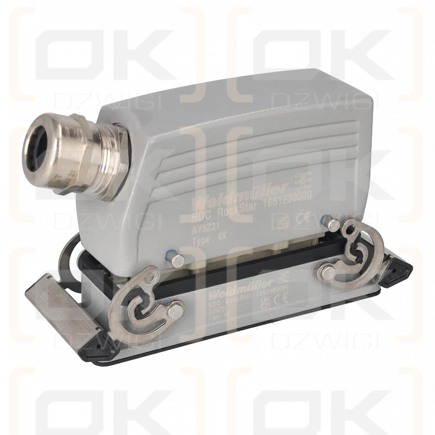 WEIDMÜLLER HDC Winkelstecker; Stecker + Buchse; HE; PIN: 24; 16A; 500V; 24+PE; HDC-KIT-HE 24.130