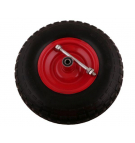 Koło do taczki kompletne elastyczne pełne 4.00-6P plus oś 12 mm