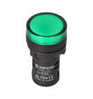 Grüne LED-Kontrollleuchte; 22mm; 24V; konvex