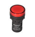 Rote LED-Kontrollleuchte; 22mm; 24V; konvex