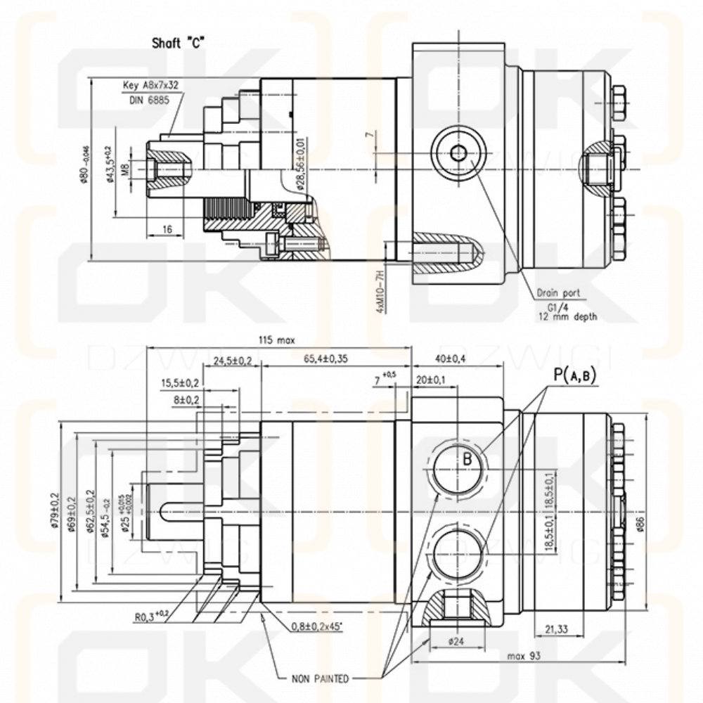 Silnik hydrauliczny M+S MPWF 160 CD