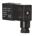 Pneumat coil 230V AC with plug, LED fi9 h=29mm